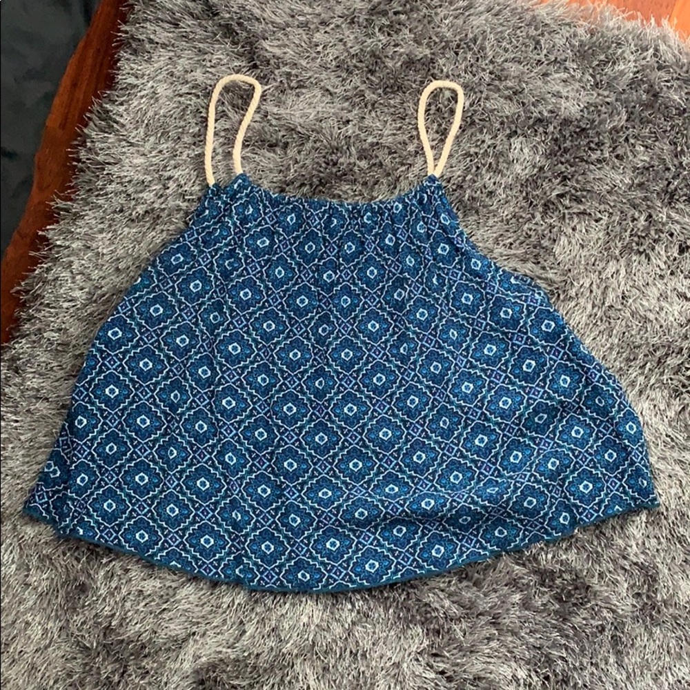 Blue beach crop top